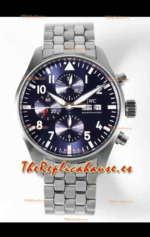 IWC Pilot Chronograph Edición Le Petit Prince Dial Azul Reloj Réplica a Espejo 1:1