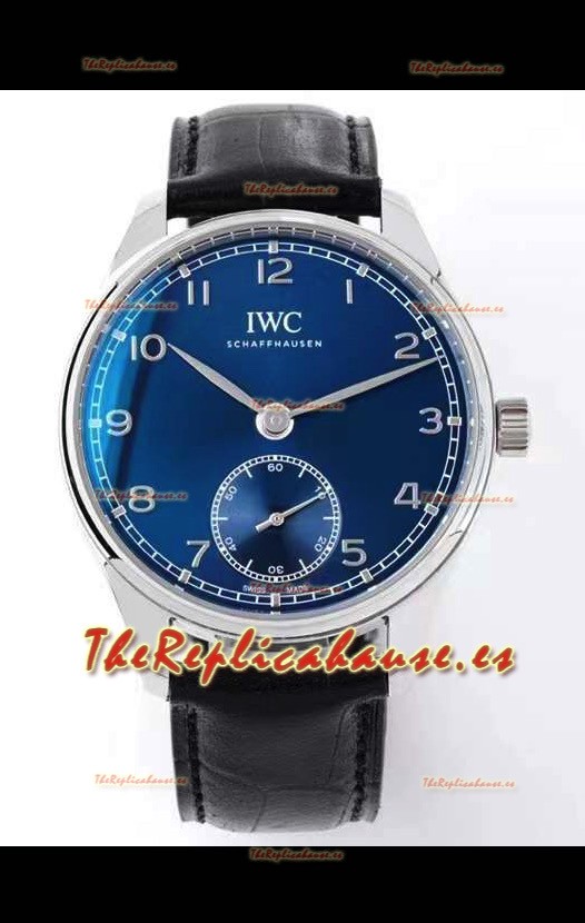 IWC Portofino Reloj Réplica Suizo Automático Calidad a Espejo 1:1 Dial Azul Caja de Acero Inoxidable