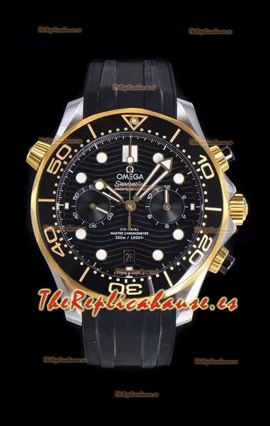 Omega Seamaster Co-Axial Master Chronometer Chronograph Oro Amarillo 44MM Reloj Réplica a Espejo 1:1