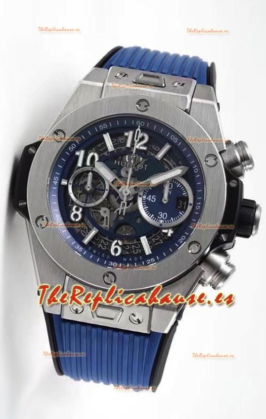 Hublot Big Bang Edición Unico Titanium Azul Reloj Réplica Suizo a espejo 1:1