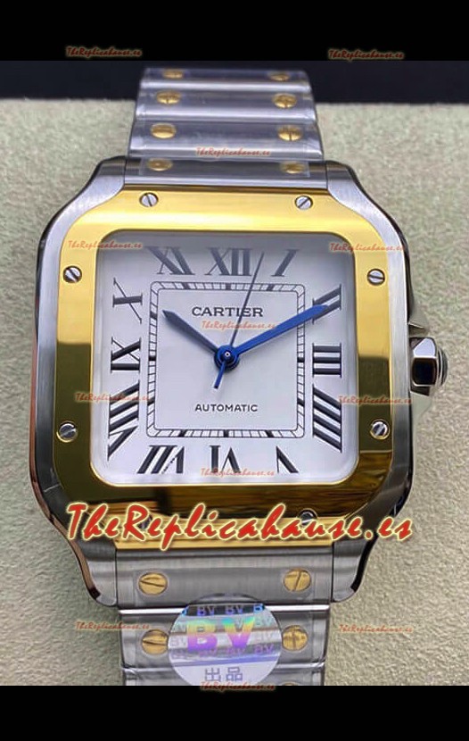 Santos De Cartier Réplica a Espejo 1:1 - 36MM Reloj Oro Amarillo de Dos Tonos