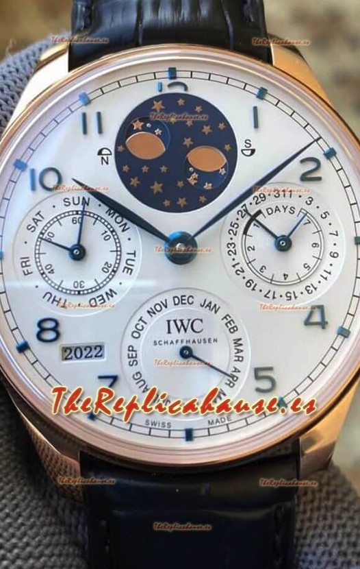 IWC Portuguese Perpetual Calendar Oro Rosado Reloj Réplica Suiza REF. IW503405