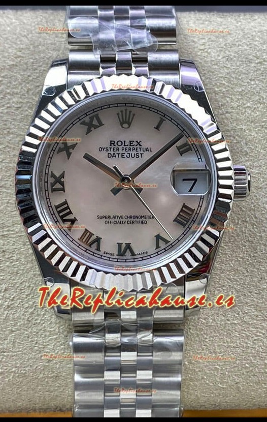 Rolex Datejust 178384 31MM Reloj Réplica Suizo en Acero 904L Dial Perla - Réplica a Espejo 1:1