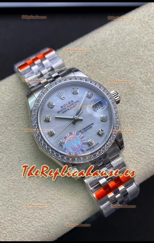 Rolex Datejust 278384 31MM Reloj Réplica Suizo en Acero 904L Oro Dial Perla - Réplica a Espejo 1:1