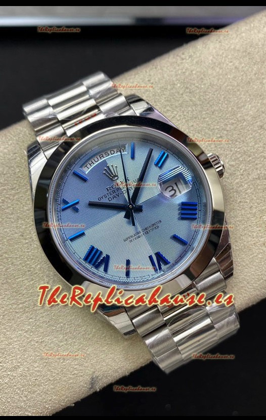 Rolex Day Date M228206-0001 Acero 904L 40MM - Dial Azul Ice Réplica a Espejo 1:1