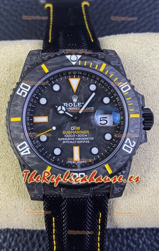 Rolex Submariner DiW Edición Fibra de Carbono Reloj Réplica Suiza - Réplia a Espejo 1:1