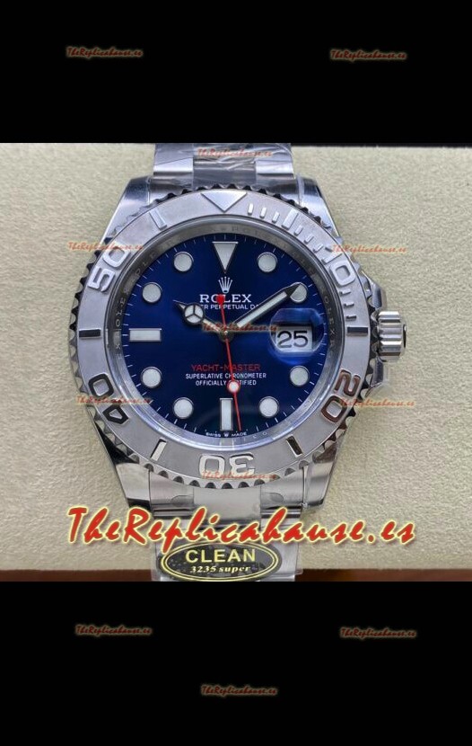 Rolex Yachtmaster 40mm Dial Azul - Reloj Réplica a Espejo 1:1 en Caja de Acero 904L