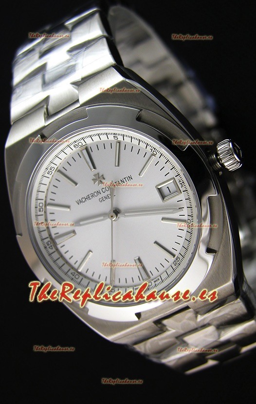 Vacheron Constantin Overseas Reloj Réplica Suizo a Espejo 1:1 con Dial en Acero color Blanco