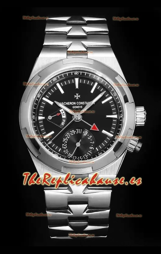 Vacheron Constantin Overseas Dual Time Reloj Réplica Suizo a Espejo 1:1 Dial Negro