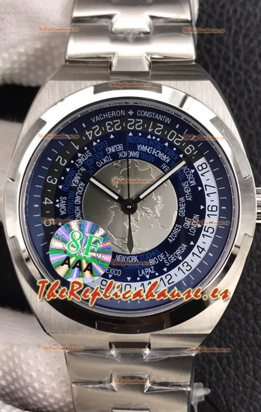 Vacheron Constantin Overseas World Time Edition Dial Azul Swiss Replica Watch 