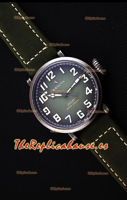 Zenith Pilot Type 20 Extra Especial Reloj Réplica Suizo con Dial en color Verde 40MM