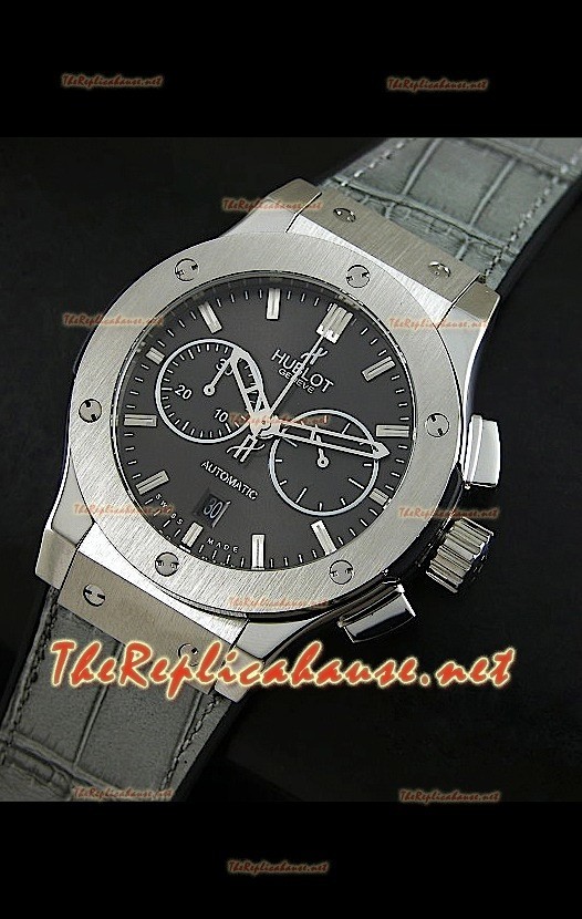 Hublot Classic Fusion Swiss Watch, esfera gris con malla