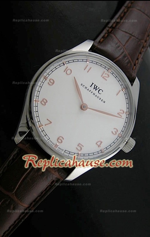 Reloj con Esfera Blanca IWC Wendeng Manual 
