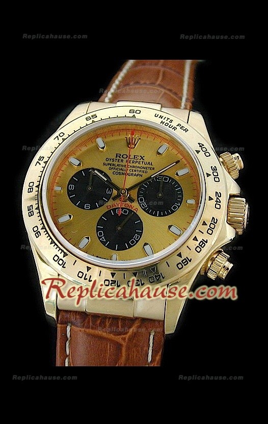 Rolex Daytona Reproducción Reloj Cosmógrafo Suizo con Esfera de Oro