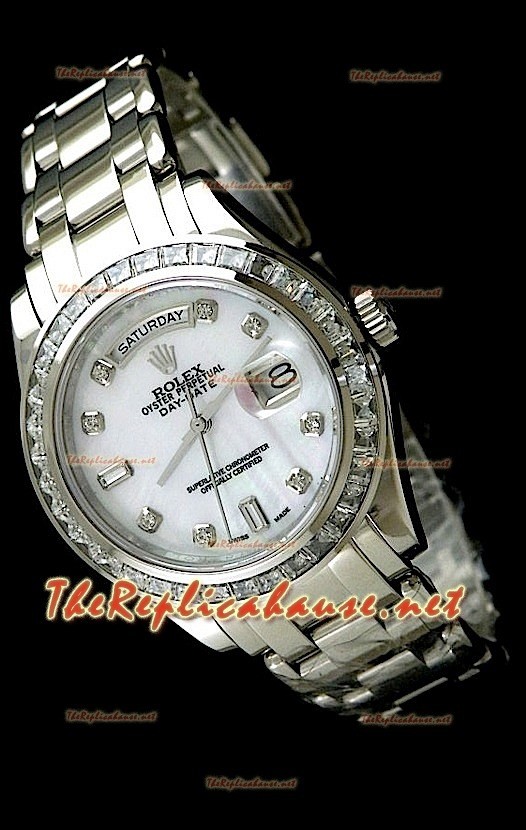 Rolex Daydate Reproducción Reloj Suizo - Reloj mediano- 37MM en Acero