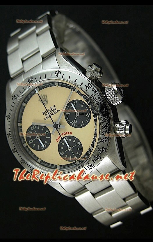 Reloj Rolex Cosmograph Daytona 6265 Vintage Esfera crema bisel de acero