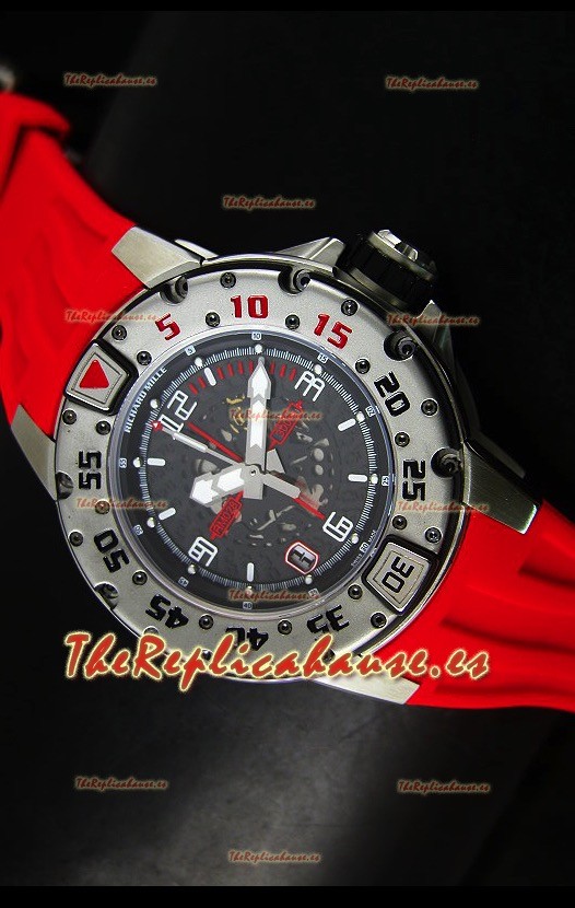 Richard Mille RM028 Automatic Diver's Reloj Réplica Suizo en Rojo
