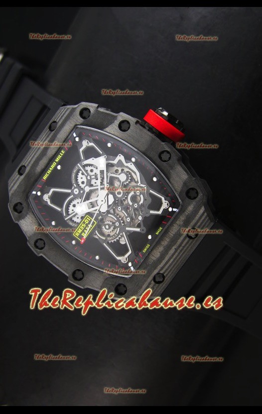 Richard Mille RM35-01 Edición Rafael Nadal, Reloj Réplica Suizo Indicadores en Negro
