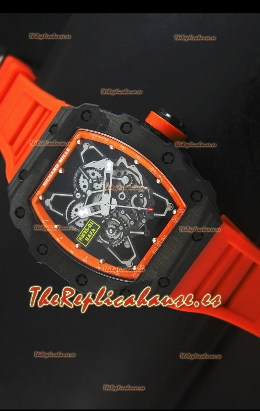 Richard Mille RM35-01 Edición Rafael Nadal, Reloj Réplica Suizo Indicadores en Naranja