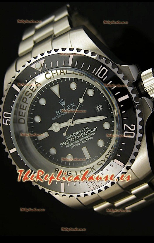 Reloj Rolex Sea Dweller Deep Sea Challenge, Réplica Cuerpo Suizo con movimiento Japonés