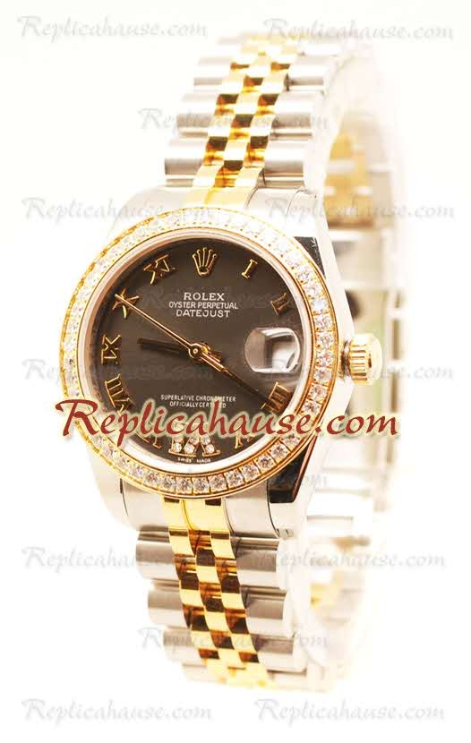 Rolex Datejust Oyster Perpetual Reloj Suizo de imitación - 33MM