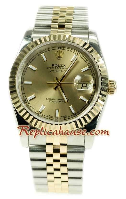 Rolex Datejust Dos Tonos Reloj Réplica