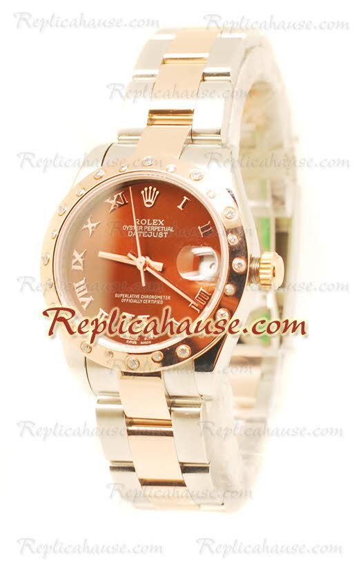 Datejust Rolex Reloj Suizo en dos tonos Oro Rosa- 36MM