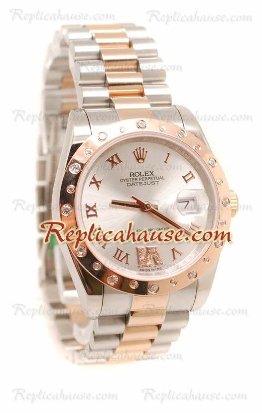 Rolex Réplica Datejust Dos Tonos Reloj