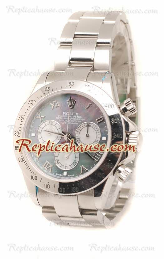 Rolex Daytona Suizo Stainless Steel Reloj en el Dial Color Perla - 40MM