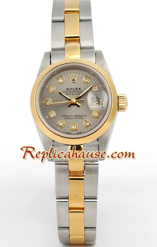 Rolex Réplica Datejust - Two-tone- Dama -