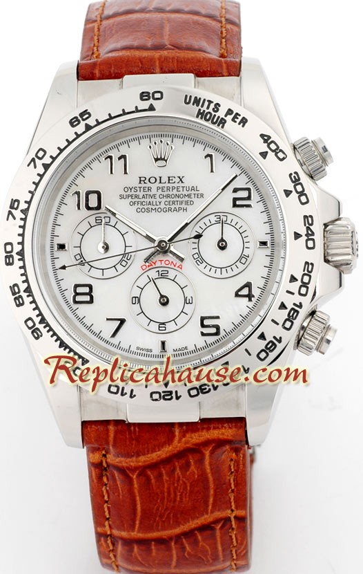 Rolex Réplica Daytona Reloj con correa de cuero