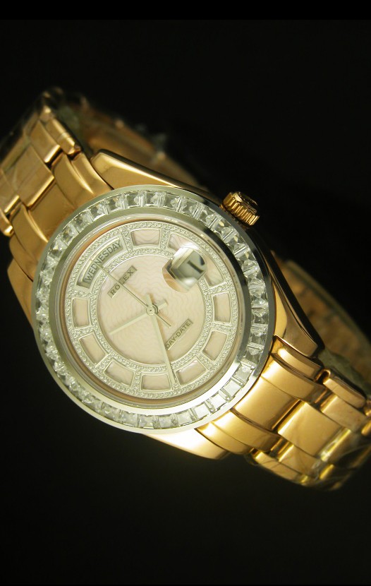 Rolex Day Date Reloj Suizo Caja en Oro Amarillo