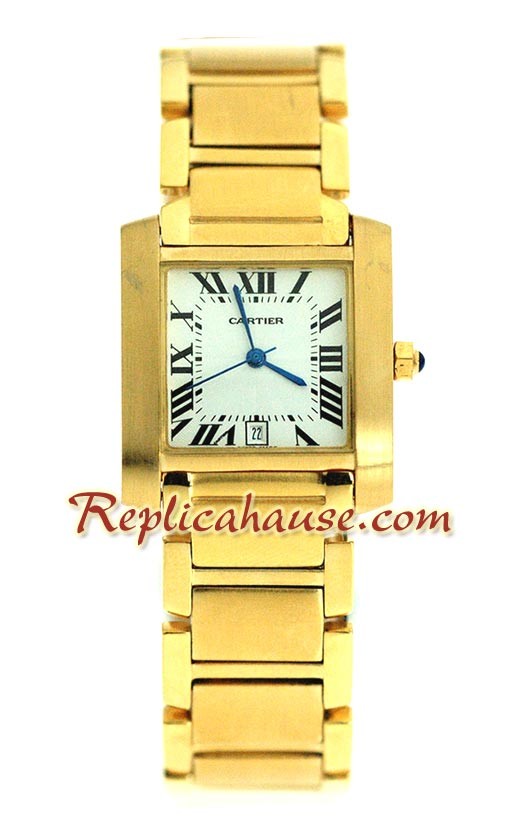 Cartier Tank Francaise Gold - Men's Reloj