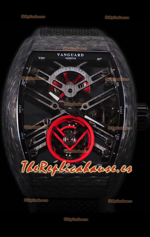 Franck Muller Vanguard Reloj Réplica Suizo Skeleton Tourbillon
