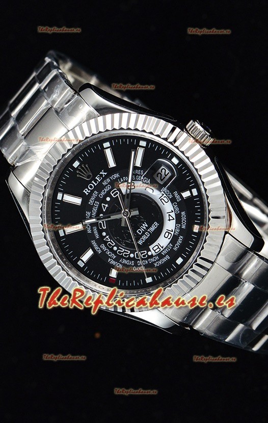 Rolex SkyDweller Reloj Suizo en Caja de Acero - Edición DIW Dial Negro