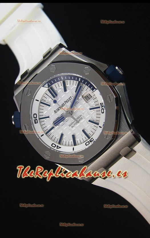 Audemars Piguet Royal Oak New Diver 1:1 Reloj Replica Suizo a escala 1:1 Color Blanco
