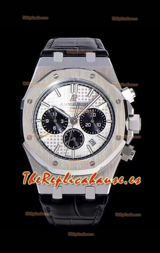Audemars Piguet Royal Oak Chronograph Dial Blanco Reloj Réplica Espejo 1:1 de Acero 904L