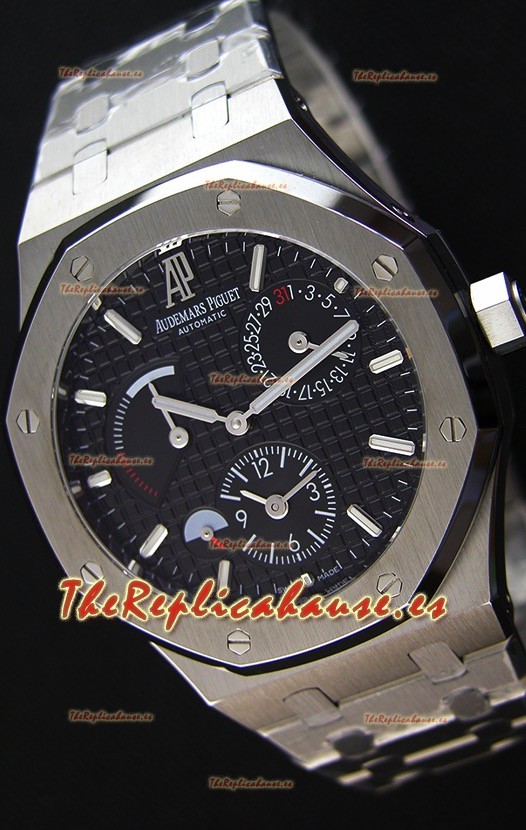 Audemars Piguet Royal Oak Dual Time Reloj Réplica Suizo en Dial Negro