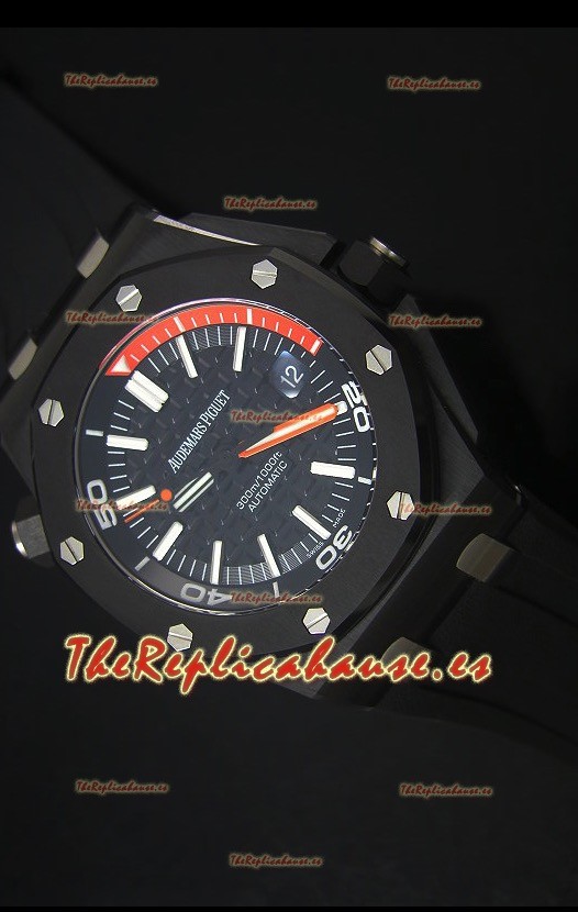 Audemars Piguet Royal Oak Offshore Reloj Suizo de Cerámica Buzo Scuna, Movimiento 3120 escala 1:1