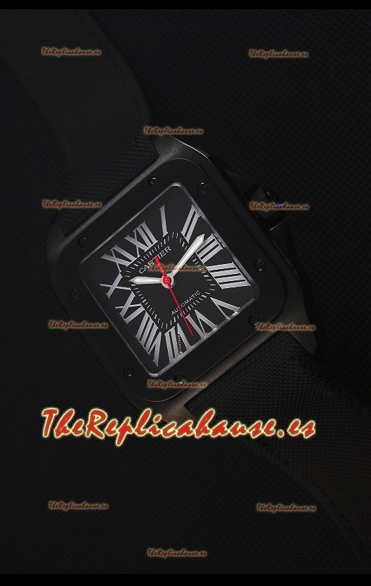 Cartier Santos DLC Reloj Replica Suizo 38.5MM