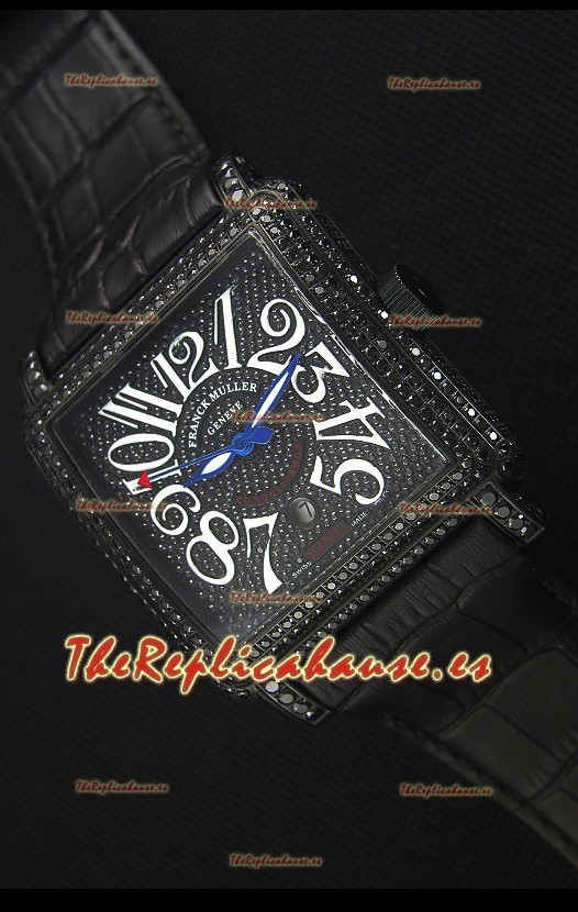 Franck Muller Conquistador King Automatic Reloj Replica Suizo, Caja color Negro con Revestimiento en PVD