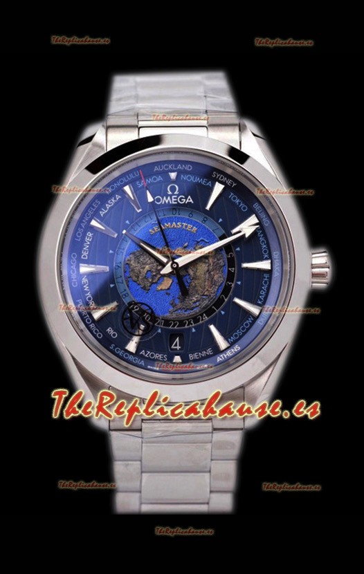 Omega Seamaster Aqua Terra 150M GMT Worldtime Reloj Réplica Suizo