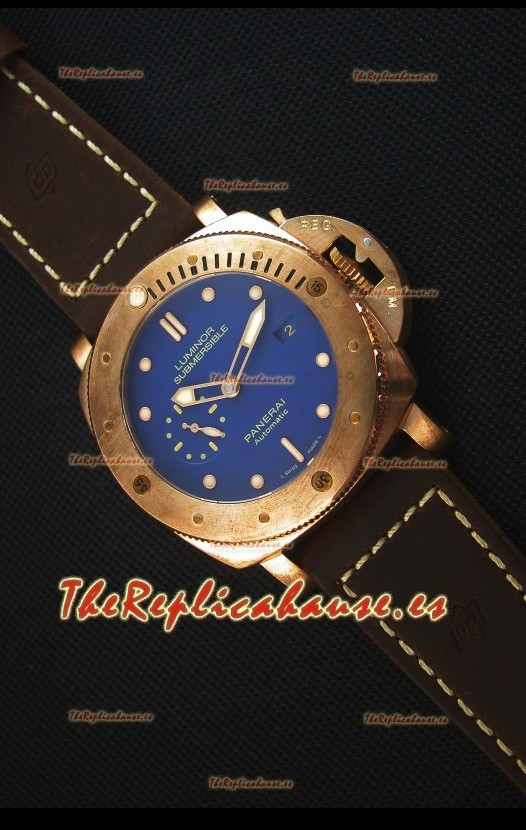 Panerai PAM617T Bronzo Reloj Replica - Última Versión Actualizada - Dial Azul