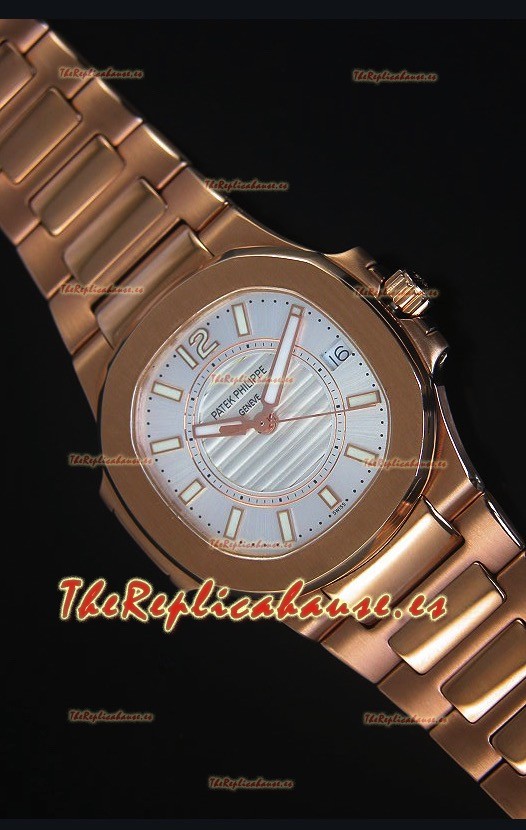 Patek Philippe Ladies Nautilus Reloj de Oro Rosado 36MM 
