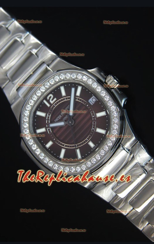 Patek Philippe Ladies Nautilus Reloj de Acero Inoxidable 36MM 