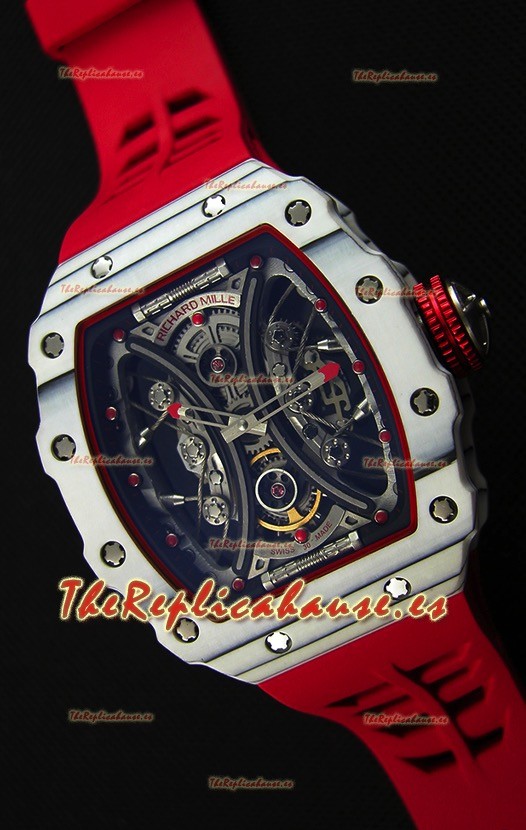 Richard Mille RM53-01 Pablo Mac Donough Caja de Carbón Forjado color Blanco Reloj Réplica Suizo