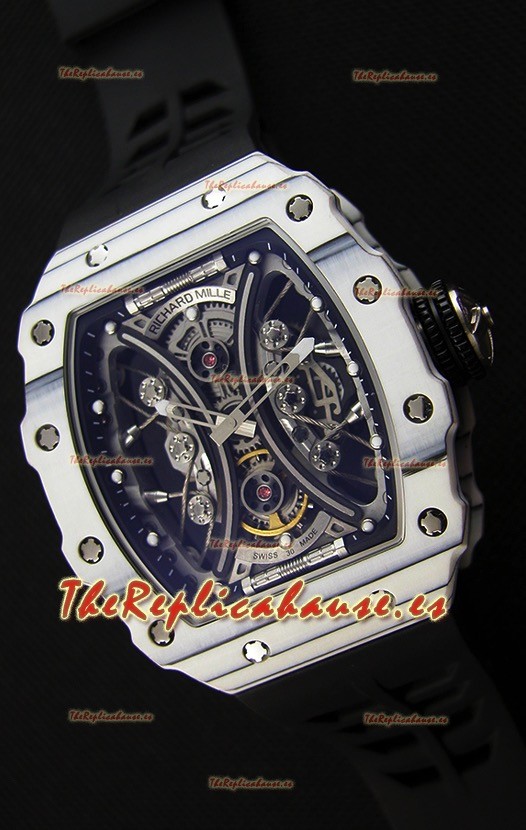 Richard Mille RM53-01 Pablo Mac Donough Caja de Carbón color Blanco Reloj Réplica Suizo