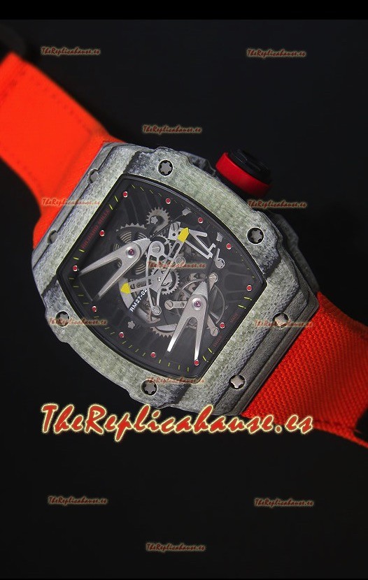 Richard Mille RM027 Tourbillon Reloj Suizo Edición Rafael Nadal Caja de Carbón Forjado