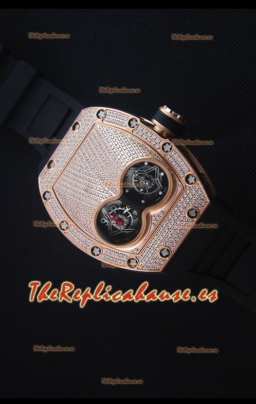 Richard Mille RM053 Tourbillon Pablo Mac Donough Reloj Replica Suizo Caja en Oro Rosado