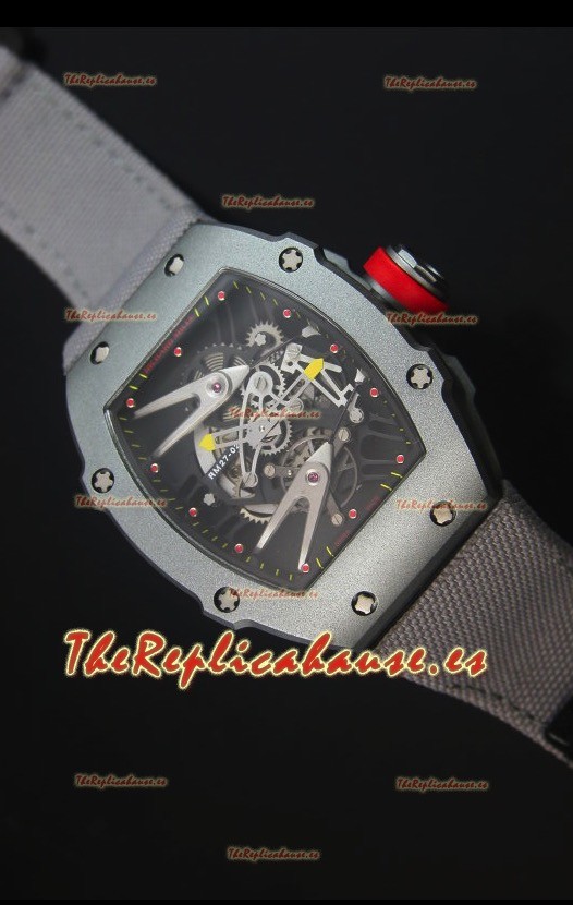 Richard Mille RM027 Tourbillon Reloj Suizo Edición Rafael Nadal Caja en Titanio